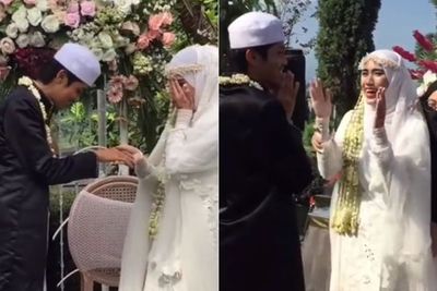 Viral Pengantin Nikah Hasil Ta aruf Tak Berani Pegangan Tangan, Sampai Diteriaki Tamu