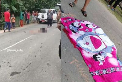 Mengenaskan, Pemotor Tewas dengan Kepala Berlumuran Darah, Kecelakaan Maut di Barru Sulsel