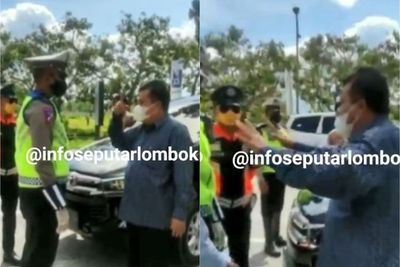 Anggota DPRD NTB Cekcok Mulut dengan Petugas di Penyekatan, Tak Terima Diminta Putar Balik