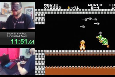 Speedrunner Ini Pecahkan Rekor Tamatkan Super Mario Bros dengan Mata Tertutup