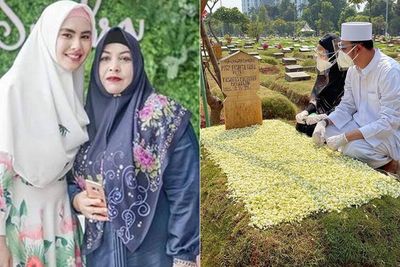 Ziarah ke Makam Ibunya, Kartika Putri: Tak Ada Air Mata Sama Sekali di Atas Makam Mama