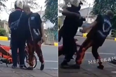 Sok Keras Adu Kepala, Pria Bercelana Loreng Tumbang Dipukul Lawannya di Stasiun Kramat