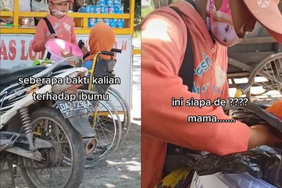 Viral, Bocah Ini Jualan Keripik Pisang Sambil Dorong Ibunya di Kursi Roda, Netizen Terharu