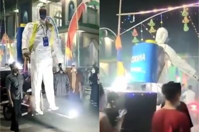 Viral Warga Takbiran Keliling Sambil Semprot Desinfektan Pakai Mobil Hias, Tuai Pro Kontra