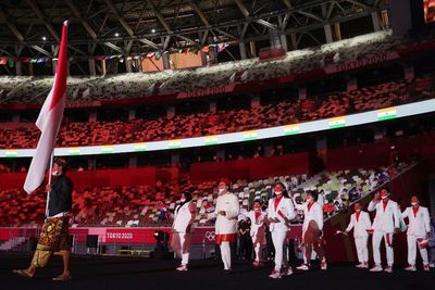 Kontingen Indonesia Tampil Gagah Saat Upacara Pembukaan Olimpiade Tokyo 2020