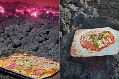 Viral Hidangan Pizza di Atas Gunung Berapi, Dipanggang di Atas Lava