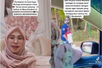Baik Banget! Rayakan Ulang Tahun Pernikahan, Wanita Ini Malah Bagi-bagi Uang ke Jalanan!