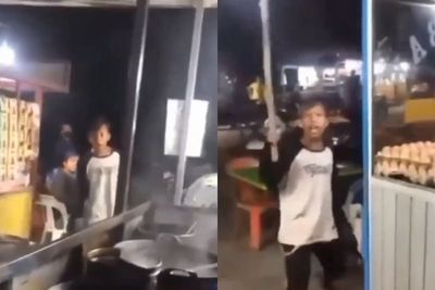 Duh! Bocah Ngamuk dan Tantang Pedagang Makanan karena Tak Diberi Uang, Mabuk saat Ngamen