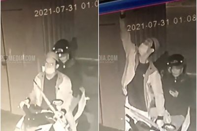 Astaga! Sejoli Romantis Ini Curi Lampu Toko Laundry di Pontianak, Aksinya Terekam CCTV