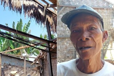 Mengharukan, Satu Keluarga di Perbaungan Tinggal di Rumah dengan Atap Separuh