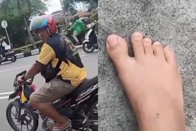 Viral Wanita Ini Kena Api Rokok Pemotor di Jalanan Pontianak, Sandal Sampai Lepas Sebelah