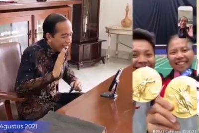 Menuai Komentar Netizen, Jokowi Video Call Greysia dan Apriyani