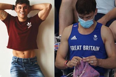 Merajut di Tribun Olimpiade Tokyo, Ternyata Ini Hasil Karya Tom Daley