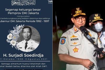 Doa Anies untuk Mantan Gubernur DKI Jakarta Surjadi Soedirdja yang Tutup Usia Hari Ini