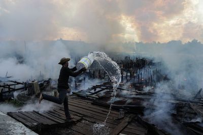 FOTO: Kebakaran Permukiman Padat Penduduk di Palangkaraya
