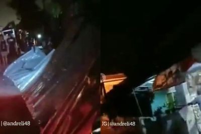Puting Beliung Hantam Wilayah Panjang Bandar Lampung, Terbangkan Lima Atap Rumah Warga