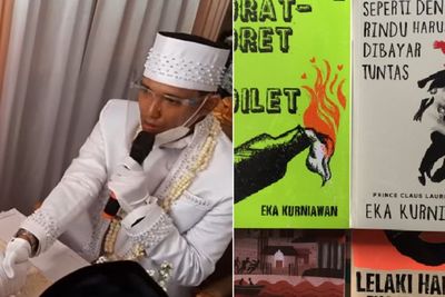 Unik, Pria Ini Beri Mas Kawin Seperangkat Novel Sastra Karya Eka Kurniawan