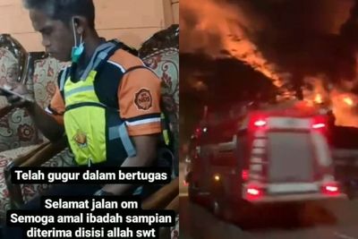 Memilukan! Relawan Tewas Tertabrak Damkar saat Kebakaran Kantor Bappelitbangda di Kalsel
