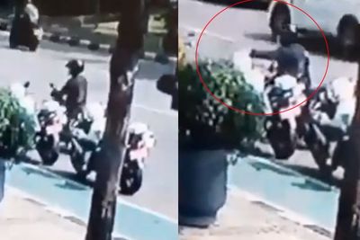 Bukan Main, Pria Ini Nekat Curi Helm Anggota Dishub di Pinggir Jalan, Aksinya Terekam CCTV