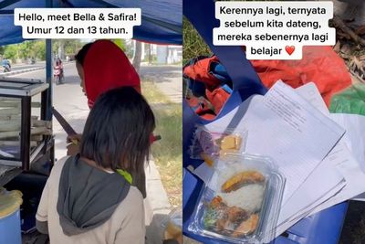 Viral Kakak Adik Berjualan Air Tebu Sambil Belajar, Netizen Kagum: Gue Tertampar Lihat Ini