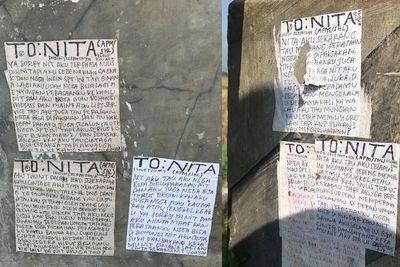 Pria Bucin Tulis Surat Cinta ke Wanita bernama Nita, Ditempel di Dinding Dekat Sawah