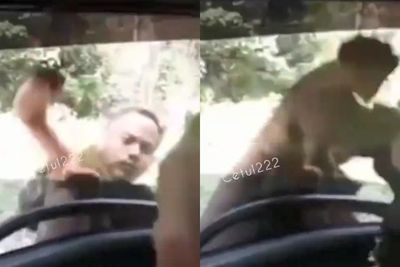 Parah! Preman Ini Palak dan Pukul Sopir Truk di Sijunjung Sumbar, Ngamuk Tak Diberi Uang