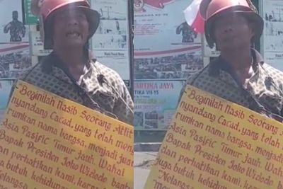 Viral Atlet Penyandang Cacat Pernah Harumkan Indonesia Mohon Bantuan Jokowi di Lampu Merah