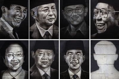 FOTO: Mural Wajah Presiden Indonesia