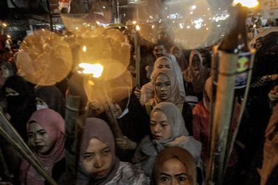 FOTO: Pawai Obor Sambut Tahun Baru Islam di Puncak Bogor