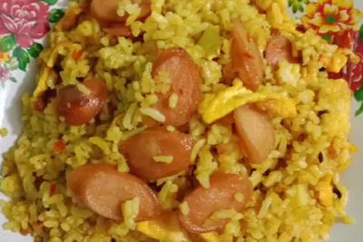 Cara Mudah Membuat Nasi Kuning Sosis