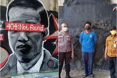 Heboh Mural Jokowi 404: Not Found , Kini Sudah Dihapus & Pelukis Diburu Polisi