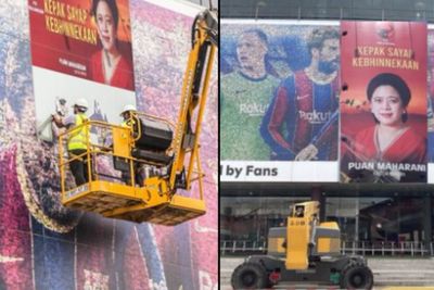Baliho Puan Dijadikan Candaan: Ada di Camp Nou hingga Muncul saat Penyambutan Messi