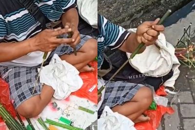 Video Pedagang Mainan Jadul Pletokan Bambu di Cilincing Jakarta Utara Bikin Nostalgia