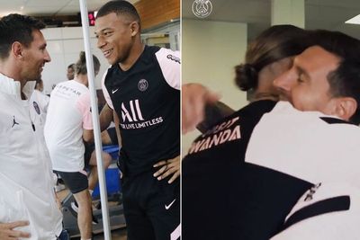 Momen Messi Latihan Perdana di PSG, Disambut Senyum Manis Mbappe dan Pelukan Hangat Ramos