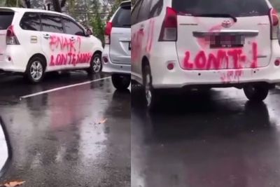 Viral Mobil Milik Pelakor Dicoret Istri Sah, Dikatain Enak? Lont* Bangs**