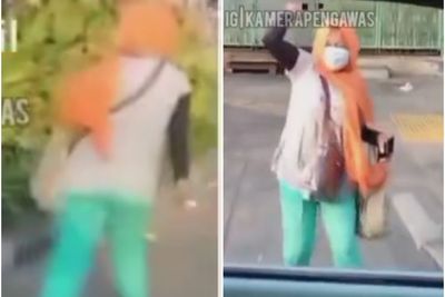 Viral Wanita Ngamuk dan Lempar Batu ke Jak Lingko, Kesal Ditanya Sertifikat Vaksin