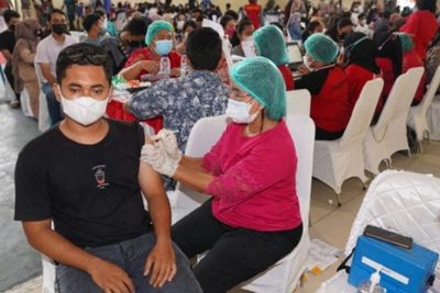 Sambut HUT RI ke-76, Polda Sumut Gelar Gebyar Vaksinasi Merdeka di Asahan