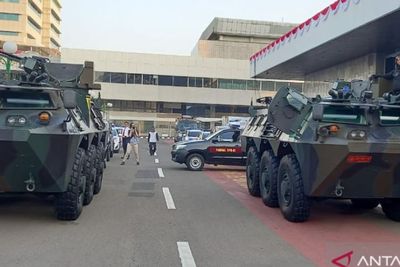 Amankan Sidang Tahunan, Dua Tank Anoa Disiagakan di Kompleks Parlemen