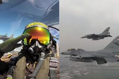 Upacara HUT RI ke-76 Dihiasi Atraksi Pesawat Tempur F-16 TNI AU, Bentuk Formasi Arrow Head