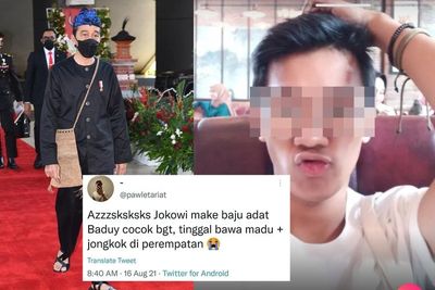Tampang Penghina Jokowi yang Pakai Baju Adat Baduy, Ejek Jual Madu di Perempatan
