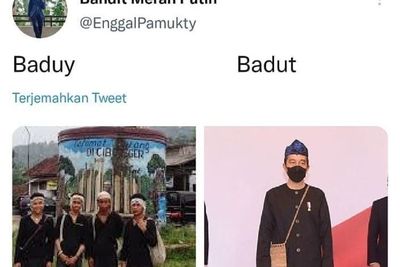 Pria Ini Hina Jokowi, Sebut Jokowi Badut saat Pakai Baju Adat Baduy