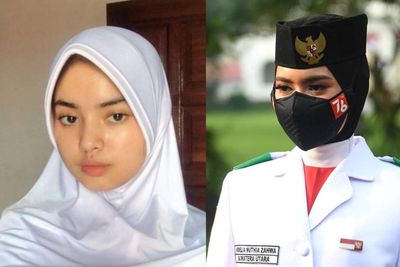 Potret Ardelia Muthia Zahwa, Gadis Cantik Pembawa Baki Bendera Merah Putih di Istana