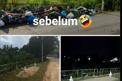 Hanya Bermodal Dua Batu Nisan, Warga Jadi Disiplin Buang Sampah
