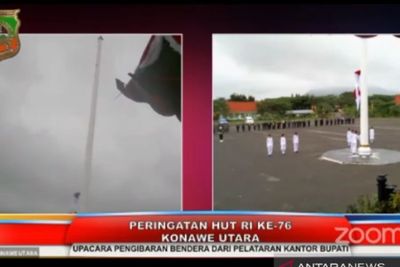 Bendera Jatuh saat Upacara HUT RI, Bupati Konawe Utara Minta Maaf