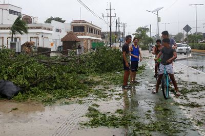 FOTO: Badai Grace Menerjang Pantai Karibia Meksiko