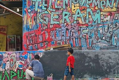 FOTO: Penghapusan Seni Mural di Tangerang
