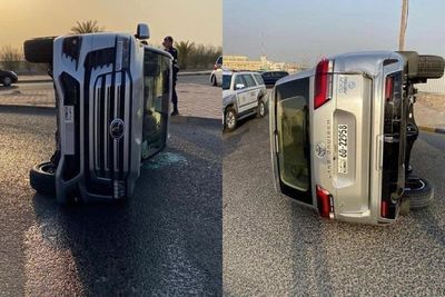 Terjadi Lagi, Kini Mobil Toyota Land Cruiser 300 Alami Kecelakaan di Kuwait