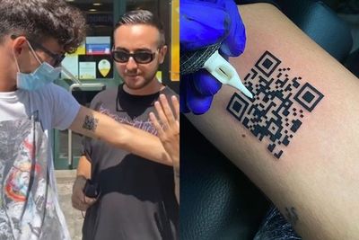Pria Ini Buat Tato Kode QR Sertifikat Vaksin di Lengan, Supaya Aman saat ke McDonald s