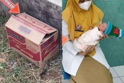 Tega! Bayi Perempuan Ini Dibuang di Dalam Kardus, Mulutnya Ditutupi Pakai Plester