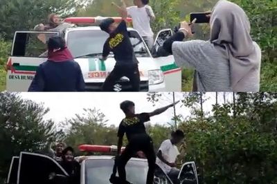 Viral! Video Mahasiswa Peserta KKN di Kapuas Asyik Joget di Atas Ambulans, Netizen: Miris